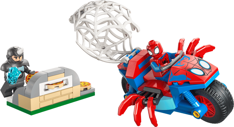 Lego® Marvel Spidey sulla moto contro Rhino 11206