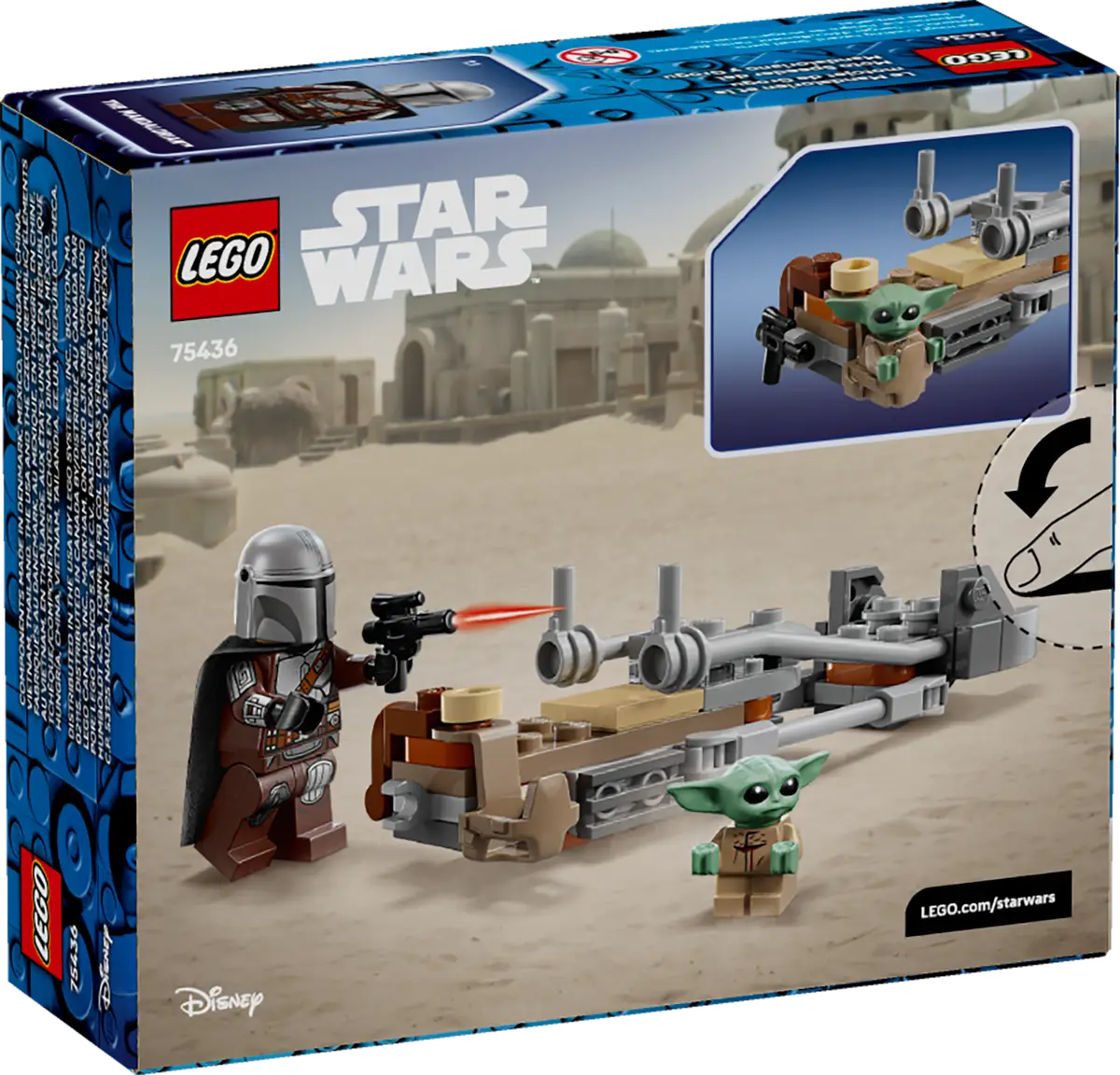 Lego® Star Wars Speeder Bike™ del Mandaloriano e di Grogu 75436