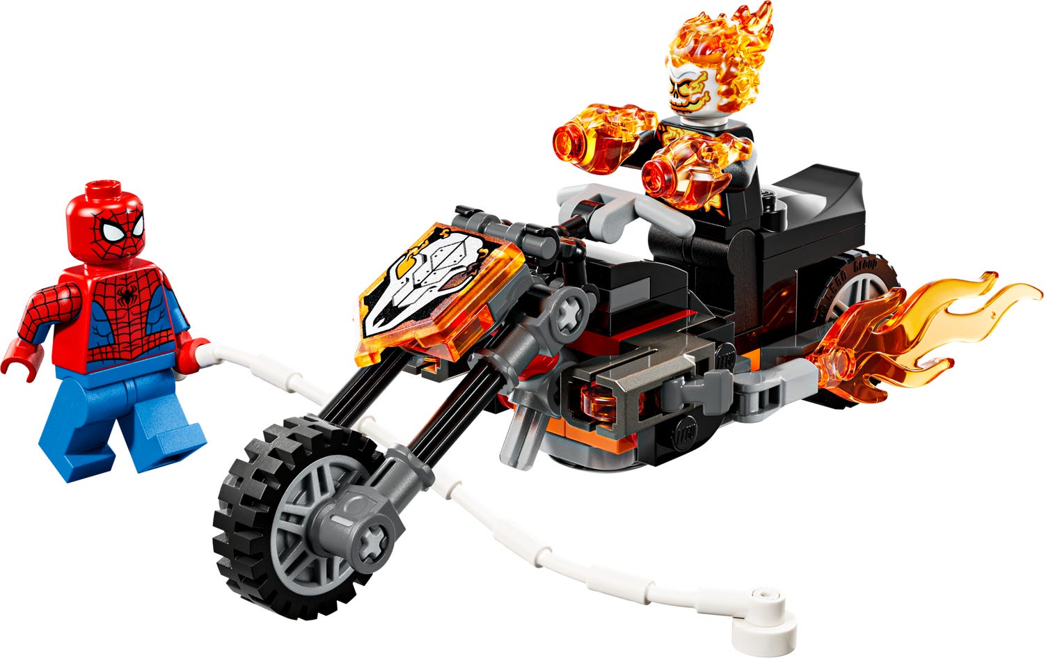 Lego Spider-Man vs. Ghost Rider in motocicletta 76335