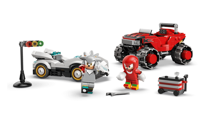 Lego® Sonic the Hedgehog: Auto di Silver vs. Monster Truck di Knuckles 77118