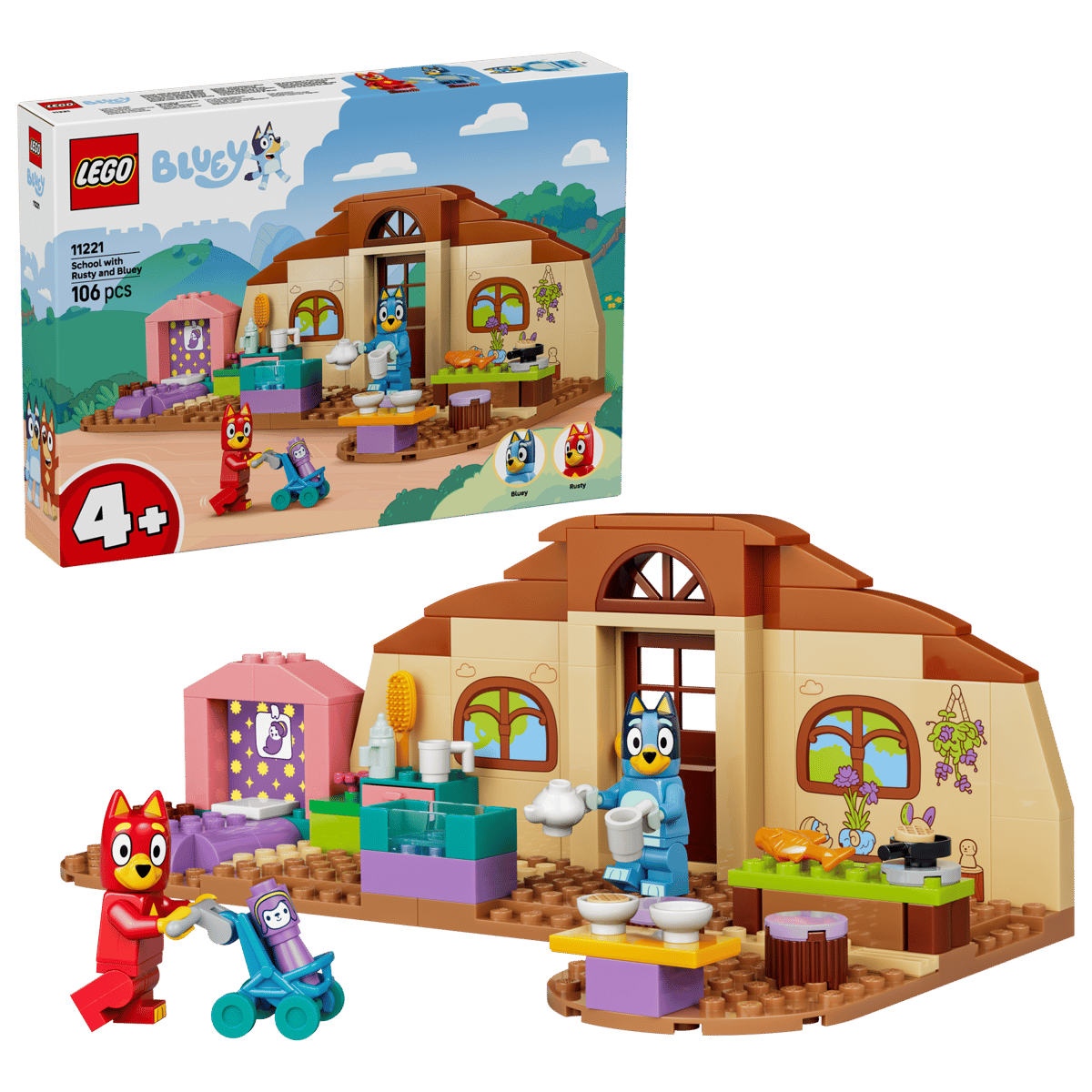 Lego® Bluey A scuola con Rusty e Bluey 11221