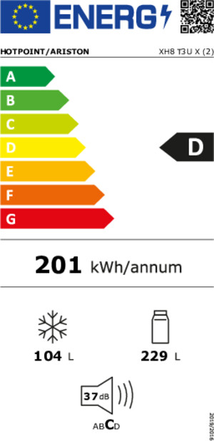 Hotpoint Frigo combinato 2 porte no frost-ventilato - ariston - Xh8 T3u X |  Comet