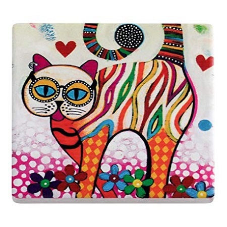 Maxwell & Williams Sottobicchiere Smile Style Boobook – Gufo In Ceramica Con Base In Sughero – 9x9 Cm