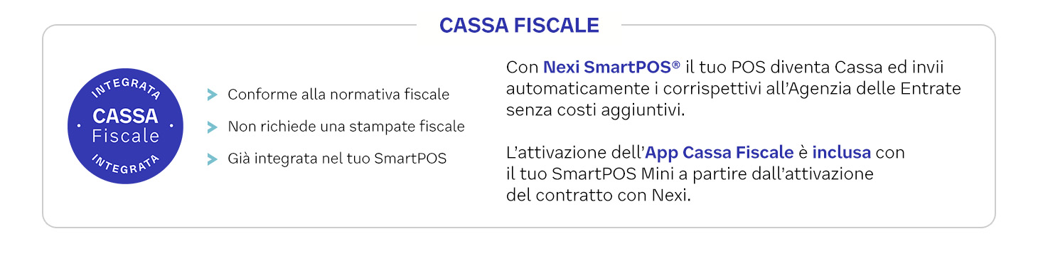 Nexi Smart Pos Mini Con Cassa Digitale
