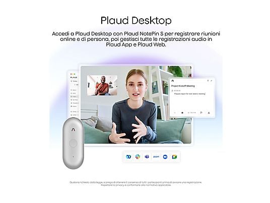 Plaud Registratore vocale Pin S