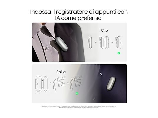 Plaud Registratore vocale Pin S