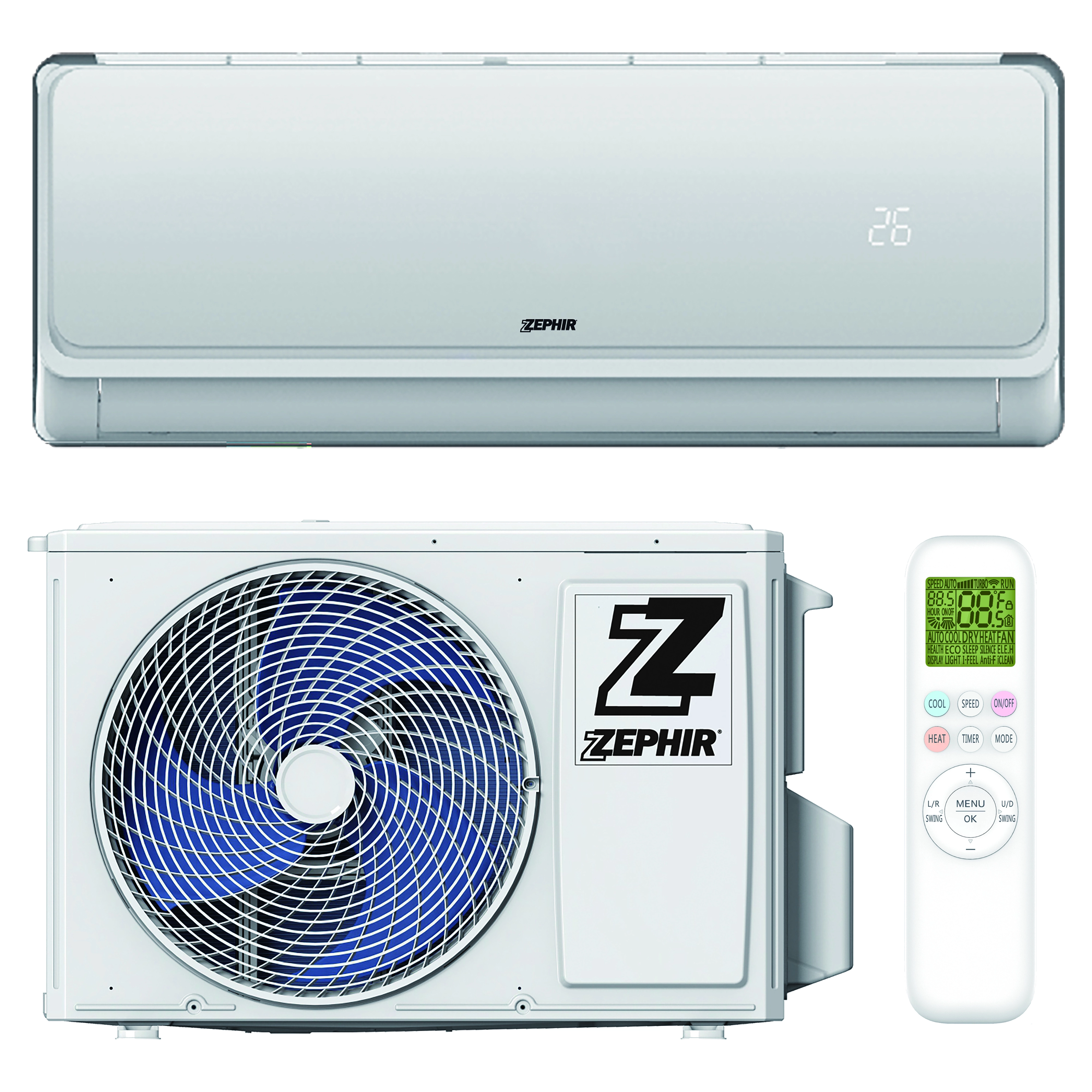 Zephir Clima Monosplit 9000 BTU - Zab9000my26ui + Zab9000my26ue