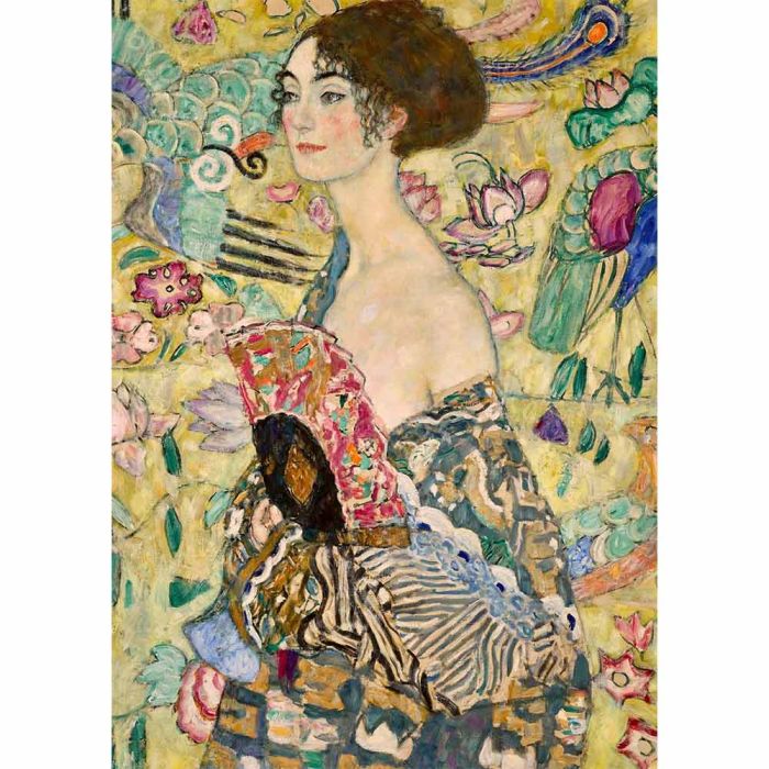 Ravensburger Puzzle Klimt: Dama col Ventaglio, Art Collection 1000 Pz