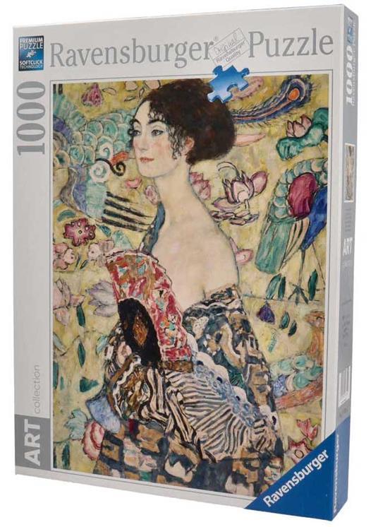 Ravensburger Puzzle Klimt: Dama col Ventaglio, Art Collection 1000 Pz