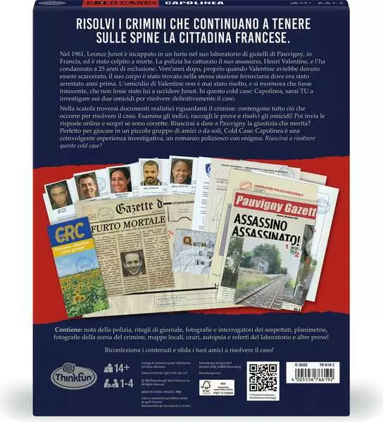 Ravensburger Gioco Investigativo ThinkFun Cold Case 4: Capolinea ...