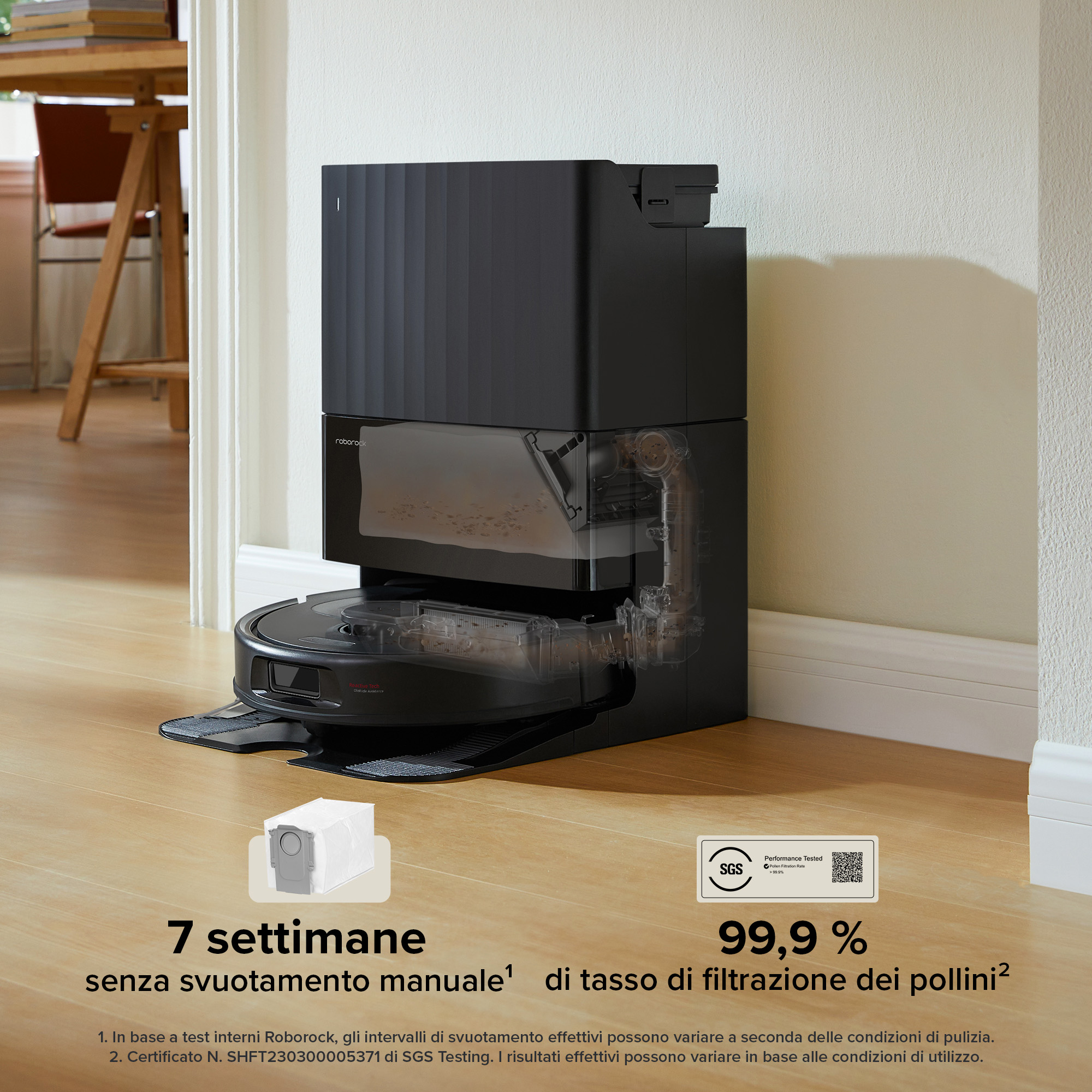 Roborock aspirapolvere robot Qr 598 Black Nbox