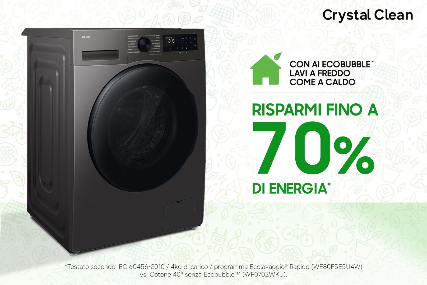 Samsung Lavasciuga 9Kg + ‎6Kg WD90HG5U34BXET Nero