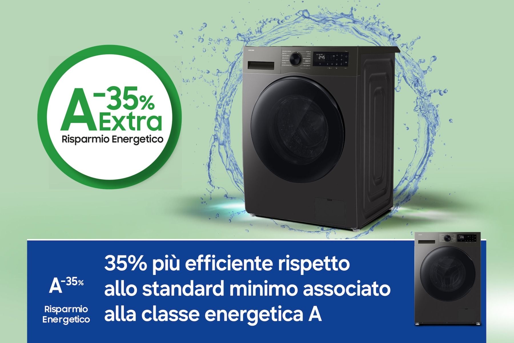 Samsung Lavasciuga 9Kg + ‎6Kg WD90HG5U34BXET Nero