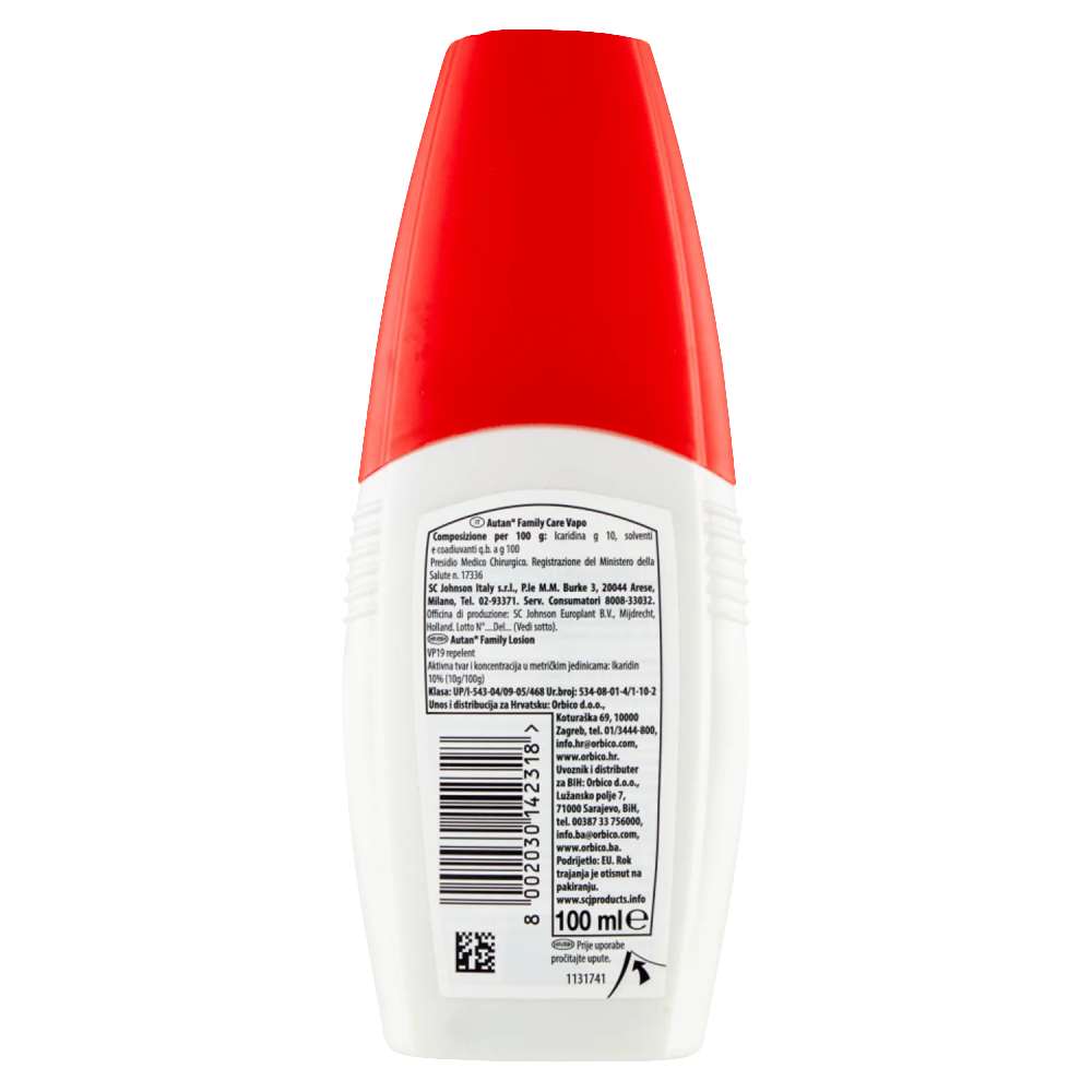 Autan Spray Insetto repellente Family Care 100ml