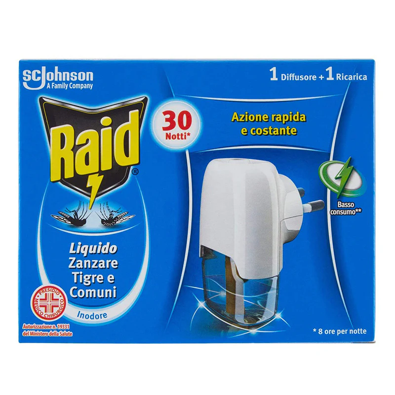 Raid Diffusore Insetticida con ricarica liquida 30 notti