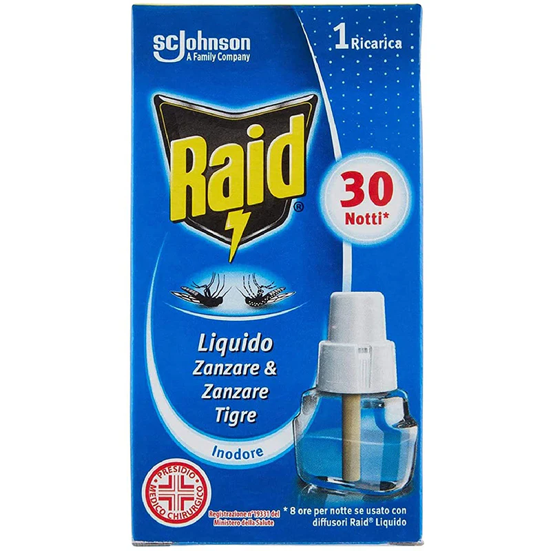 Raid Ricarica Liquida 30 notti per Diffusore Insetticida