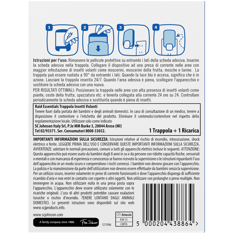 Riad Essentials Trappola Insetti Volanti Senza Insetticida
