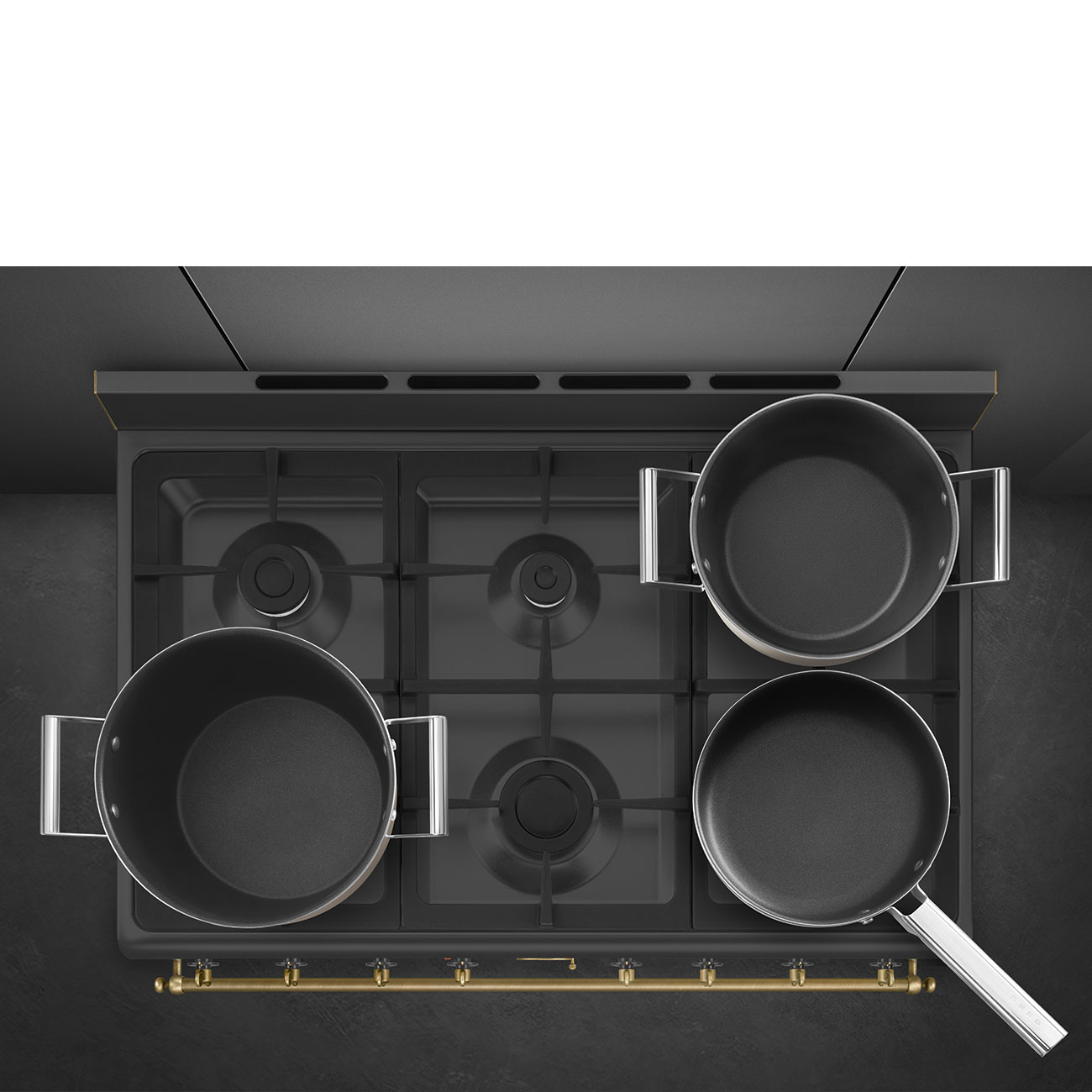 Smeg Cucina con piano cottura Gas Co90gman2 Antracite