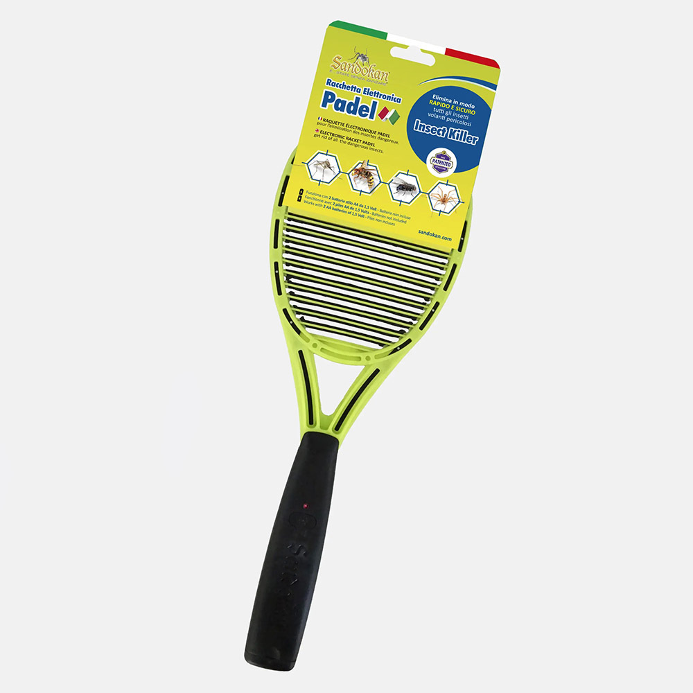 Sandokan I7072 Racchetta elettroinsetticida Italy Padel Nero/Giallo