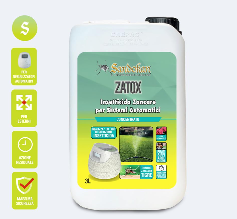 Sandokan Insetticida zanzare per sistemi automatici Zatox 3L