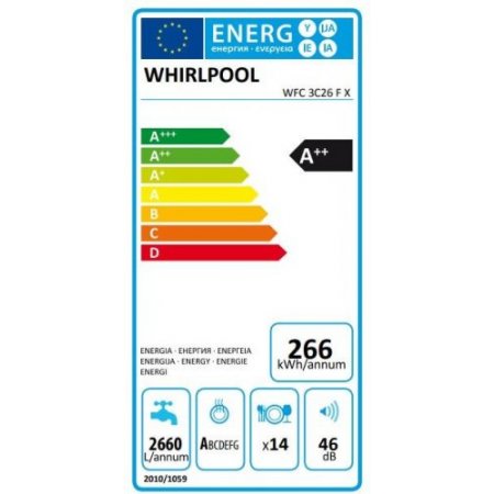 Whirlpool Lavastoviglie 14 coperti - Wfc3c26fx | Comet