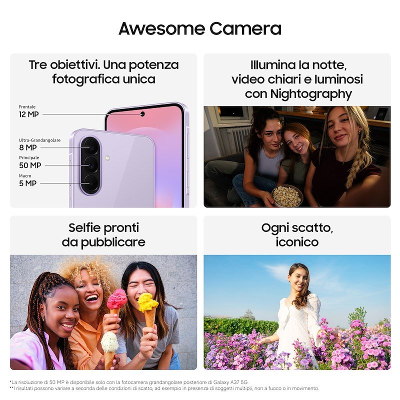 Windtre Samsung Galaxy A37 5g 128GB Characoal