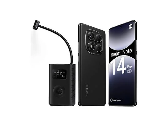 Xiaomi Smartphone Note 14 Pro 5g 8/256GB Midnight Black + Air Compressor 2
