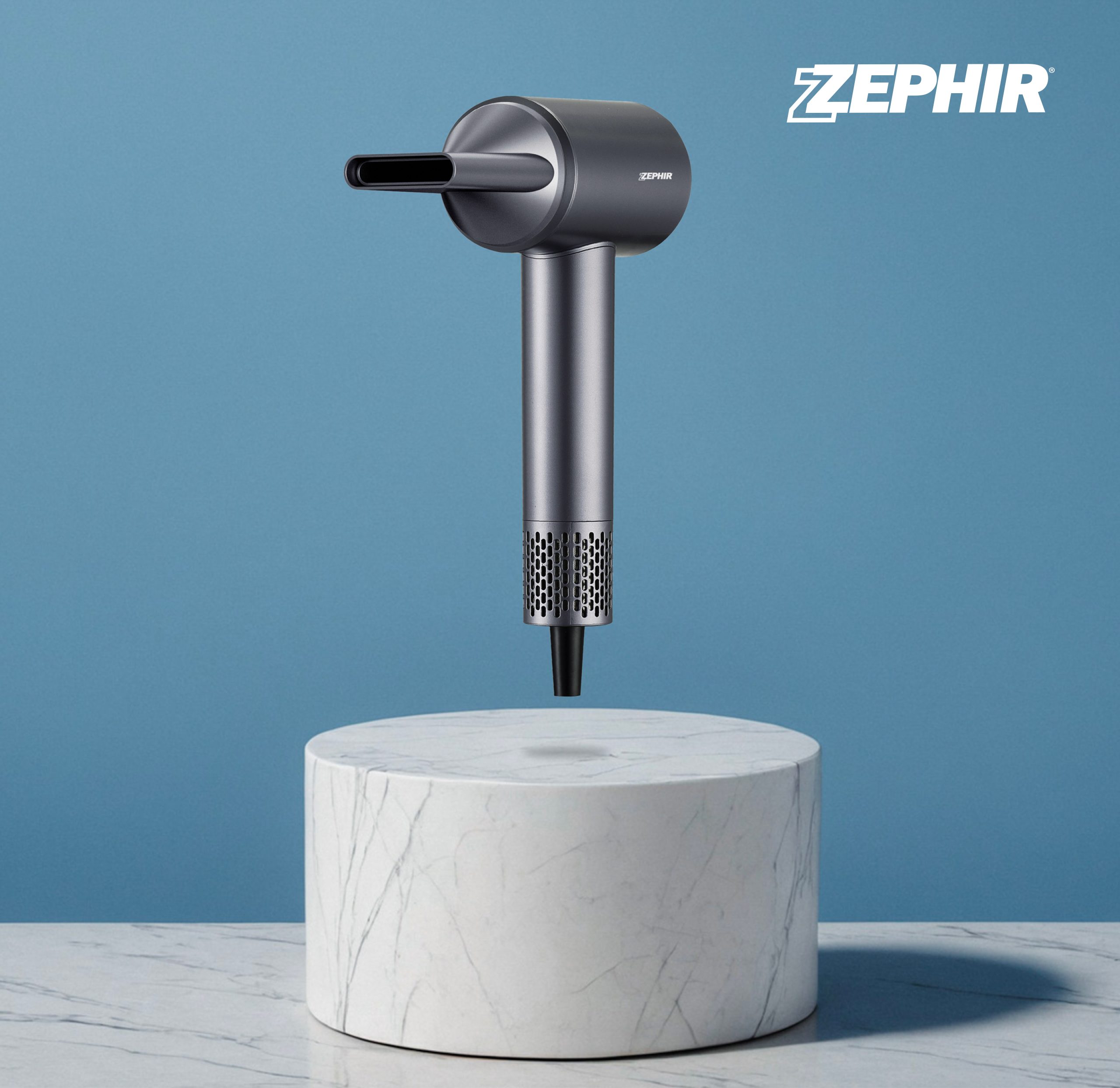 Zephir Asciugacapelli Ultrasonico Zhb4002 Grigio Metalizzato