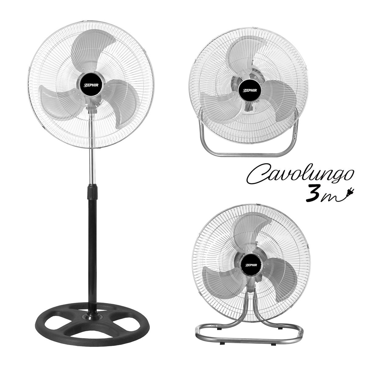 Zephir Ventilatore industriale 3 IN 1 Ztt45cm