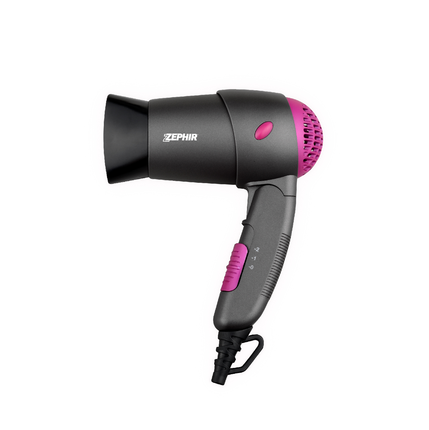 Zephir Asciugacapelli pieghevole Zhb1200 Nero Rosa