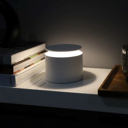 Zafferano - Push-Up Bianco Lampada da Tavolo
